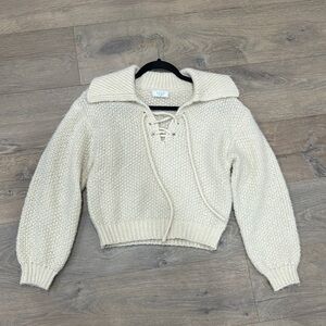 Sage the Label Sophia Laced Up Sweater
